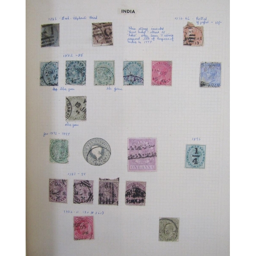 101 - GB & Br Empire stamps: Two red Portwall partially filled albums of mainly mint/used definitives and ... 