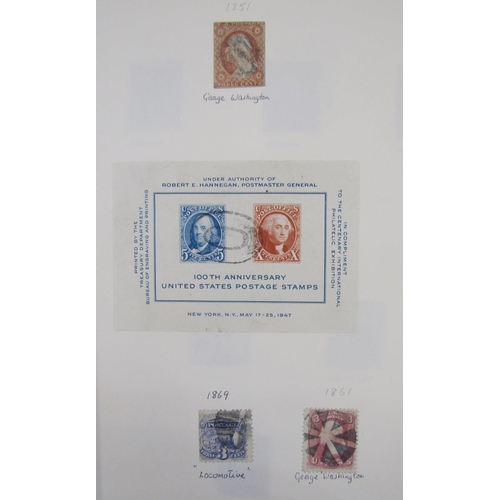 103 - USA stamps: Three books of mint & used from 1851 to 1990s with some earlier issues and much of later... 