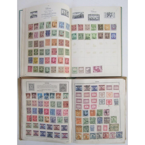 105 - All world stamps: Boxed collection of 10 albums with a Triumph and Strand album both well filled. In... 