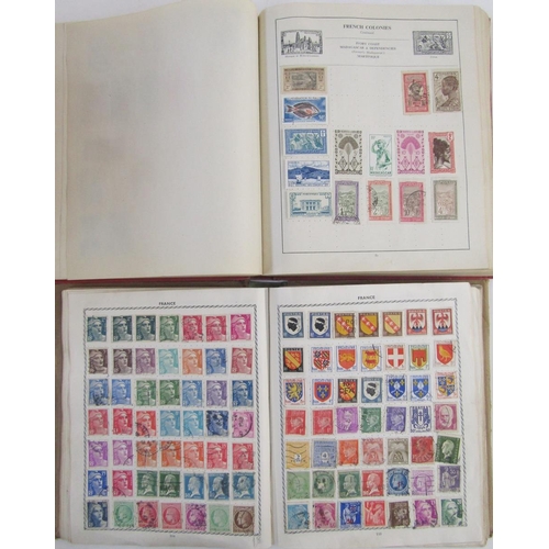 105 - All world stamps: Boxed collection of 10 albums with a Triumph and Strand album both well filled. In... 