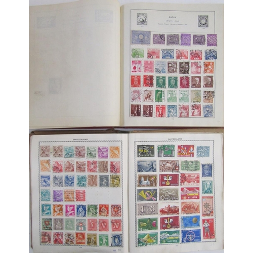 105 - All world stamps: Boxed collection of 10 albums with a Triumph and Strand album both well filled. In... 