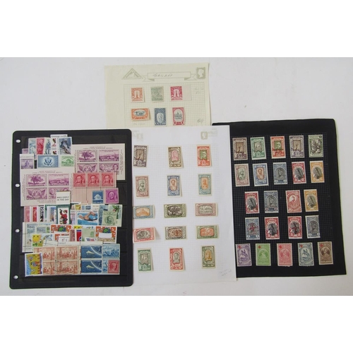 112 - World stamps: Various album pages, stock cards and covers of mint/used definitives & commemoratives ... 