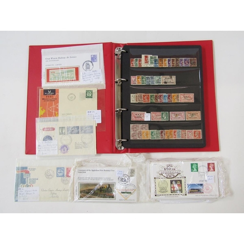 115 - GB and World stamps: Large box containing red Prinz album, other album, various covers including Ben... 