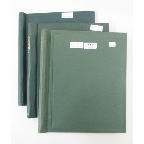 118 - Br Empire/Commonwealth stamps: 3 green loose leaf albums of mainly used definitives and commemorativ... 