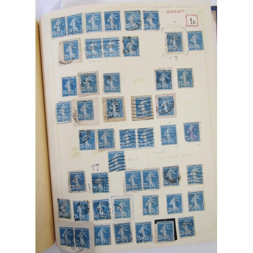 119 - Stamps of France. “Sower” issues in detailed study from 20c to 1F 10c, mostly used, from 1907 to 192... 