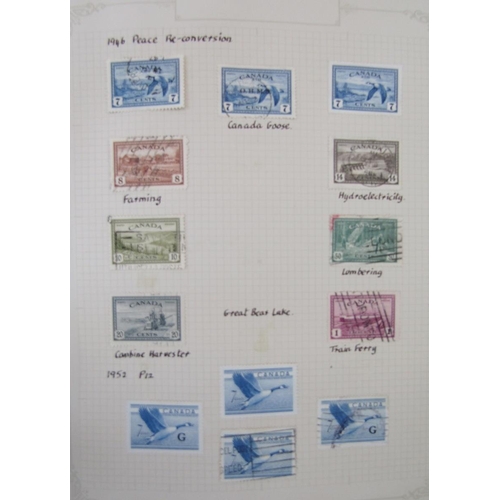 120 - Canada stamps: Green Utile album of mainly mint and used definitives/commemoratives, some postage du... 