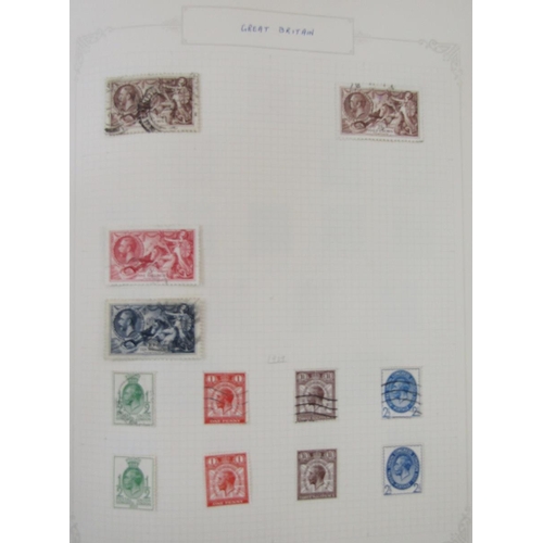 124 - GB & Br Empire stamps: Blue “Favourite Philatelic” album with mint and used definitives, commemorati... 