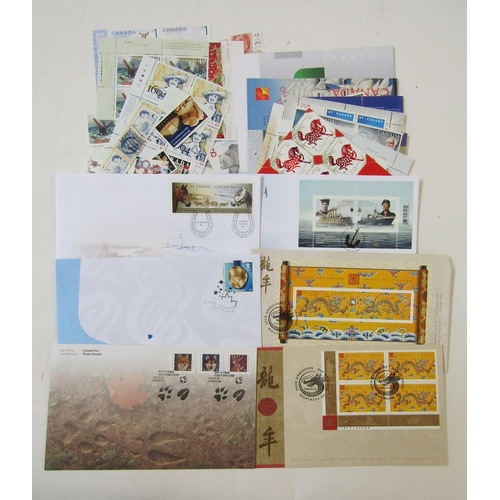 131 - Canada stamps: Plastic box containing stock-book, 4 bags and carton of mainly definitives & commemor... 