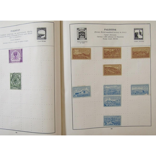 132 - World stamps: Four small albums of mint and used issues; definitives, commemoratives, air, officials... 