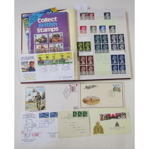 133 - GB stamps: With decimal face value c£400 included, 3 stock-books, 2 catalogues, prestige booklets an... 