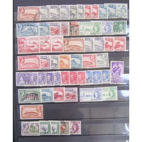 140 - Br Empire/Commonwealth stamps: Mint and used, mostly KGVI-QEII accumulation in black album and 2 sto... 