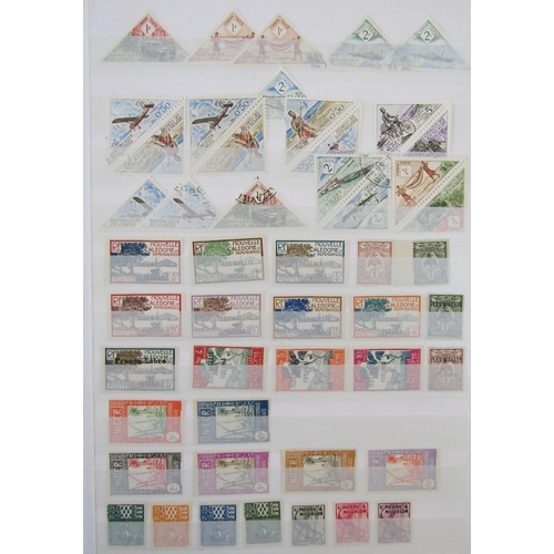 141 - France - Colonial stamps: Mint and used accumulation of various French colonies in large 30 page/60s... 