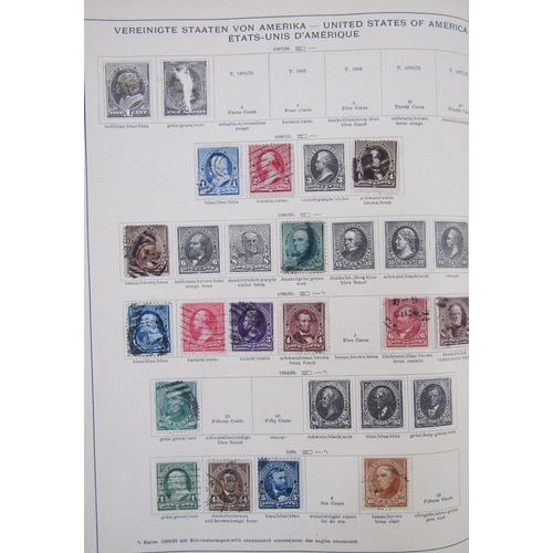 142 - World stamps: Old 716 page, sparsely-filled, Senf 1905 album (15th edition) of QV-KEVII period mint ... 