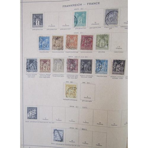 142 - World stamps: Old 716 page, sparsely-filled, Senf 1905 album (15th edition) of QV-KEVII period mint ... 