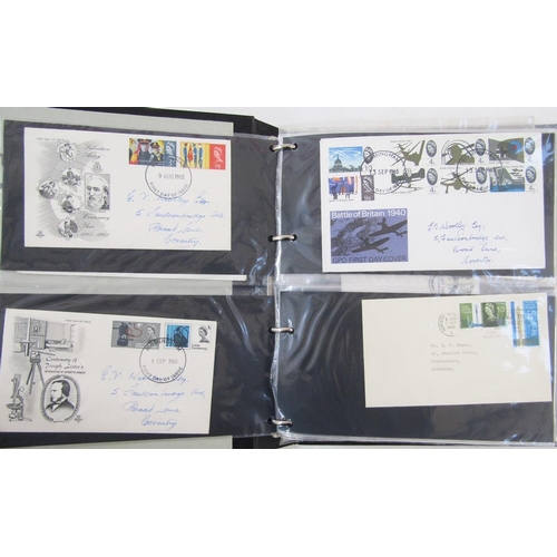 146 - GB stamps: Large box of QEII Royal Mail and Benham purposed first day and other covers in 4 albums (... 