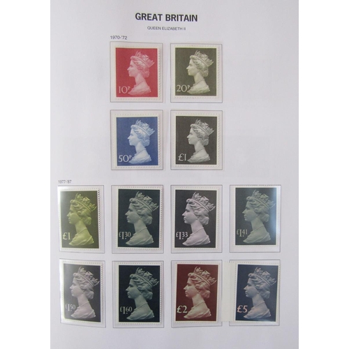 150 - GB stamps: Sleeved SG GB Vol I QV-QEII purposed album of mint and used definitives, commemoratives, ... 