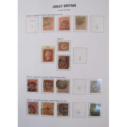 150 - GB stamps: Sleeved SG GB Vol I QV-QEII purposed album of mint and used definitives, commemoratives, ... 