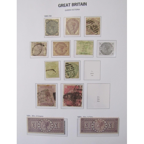 150 - GB stamps: Sleeved SG GB Vol I QV-QEII purposed album of mint and used definitives, commemoratives, ... 