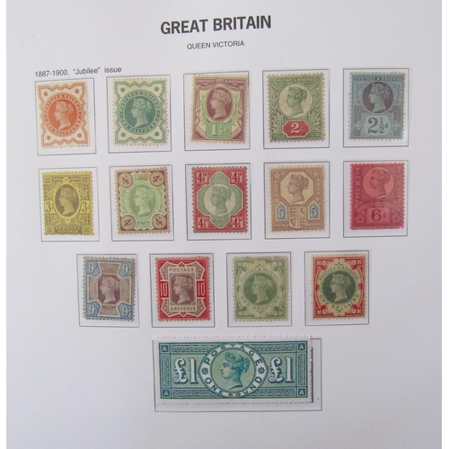 150 - GB stamps: Sleeved SG GB Vol I QV-QEII purposed album of mint and used definitives, commemoratives, ... 