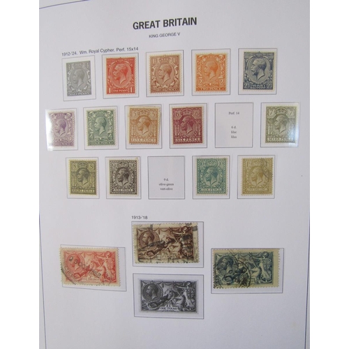 150 - GB stamps: Sleeved SG GB Vol I QV-QEII purposed album of mint and used definitives, commemoratives, ... 