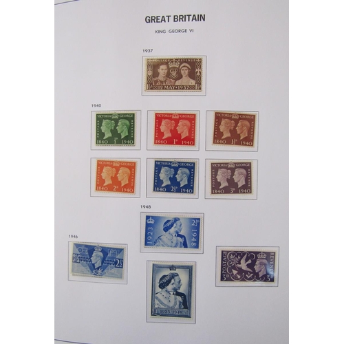 150 - GB stamps: Sleeved SG GB Vol I QV-QEII purposed album of mint and used definitives, commemoratives, ... 