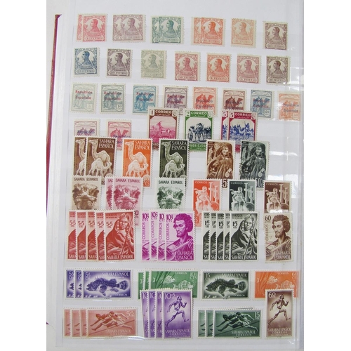 155 - Stamps of Spain: Two large “Lindner” stock-books almost full of mint and used issues; definitives, c... 