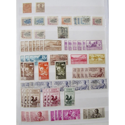 155 - Stamps of Spain: Two large “Lindner” stock-books almost full of mint and used issues; definitives, c... 