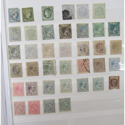 155 - Stamps of Spain: Two large “Lindner” stock-books almost full of mint and used issues; definitives, c... 