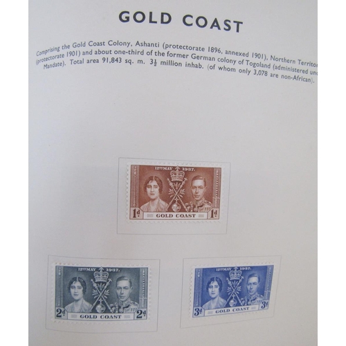 156 - Br Empire stamps: KGVI 1937 Coronation omnibus purposed album of mounted mint issues in sets for eac... 