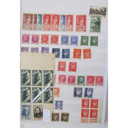 157 - Stamps of France: Large 32 page (double sided) black SG stockbook partially filled with mint definit... 