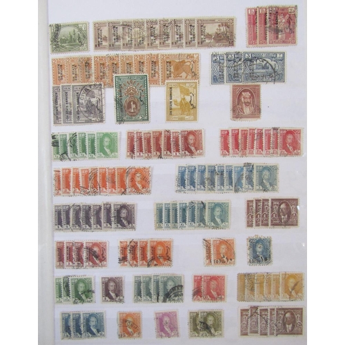 158 - Iraq stamps: Red stock-book half filled with mainly used definitives, commemoratives, officials and ... 