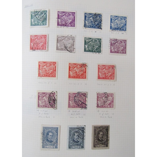 159 - Czechoslovakia stamps: 5 albums, stock sheet and packets of various issues from first one 1918 on. M... 