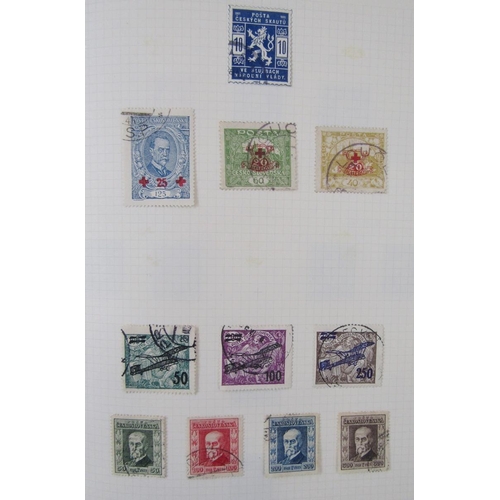 159 - Czechoslovakia stamps: 5 albums, stock sheet and packets of various issues from first one 1918 on. M... 