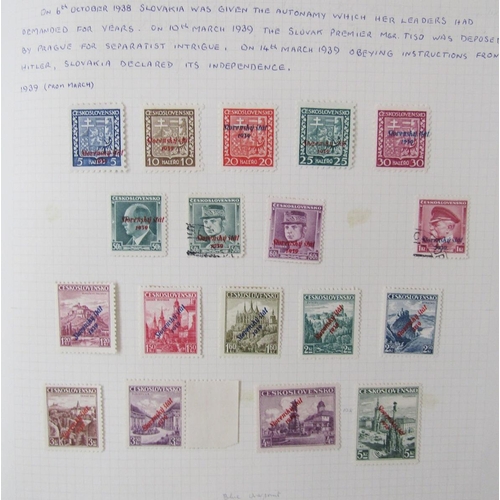 159 - Czechoslovakia stamps: 5 albums, stock sheet and packets of various issues from first one 1918 on. M... 