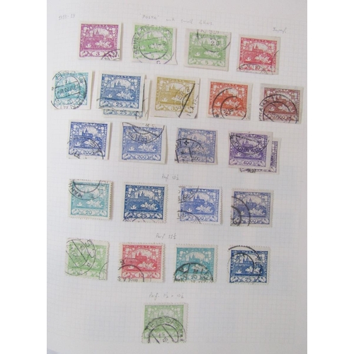 159 - Czechoslovakia stamps: 5 albums, stock sheet and packets of various issues from first one 1918 on. M... 