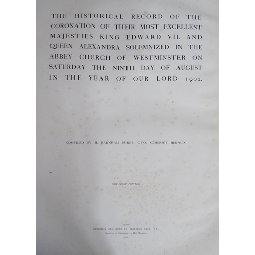 17 - Burke (H. Farnham, compiler). A Historical Record of the Coronation of... King Edward VII and Queen ... 