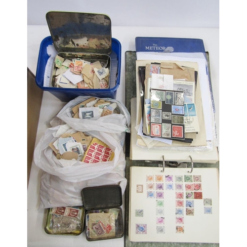 170 - GB, Br Empire and rest of World stamps: Large box containing large lever arch folder of QV-QEII and ... 