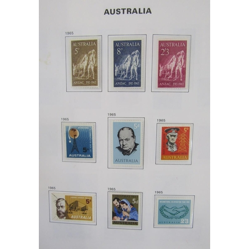 177 - Australia stamps: Bespoke Davo album of mint and used 1913-1990s issues including postage due and An... 