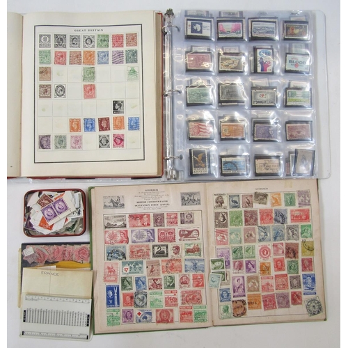 179 - GB, Br Empire and World stamps: Three albums filled/part filled with mostly used definitives and com... 