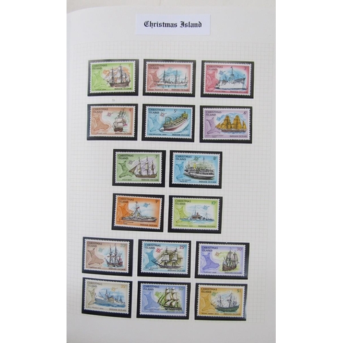 180 - Christmas Island stamps: Large, red “ Senator” album of mint and used definitives, commemoratives fr... 