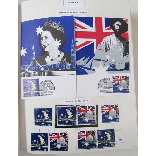 187 - Stamps of Australia: Large bag of 6 albums of mint and used definitives, commemoratives and other is... 