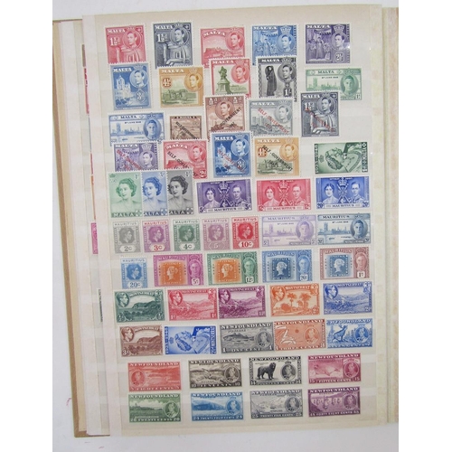 198 - GB, Br Empire/Commonwealth & Rest of World: Brown 8 page (double-sided) A4 stock-book full of mint B... 