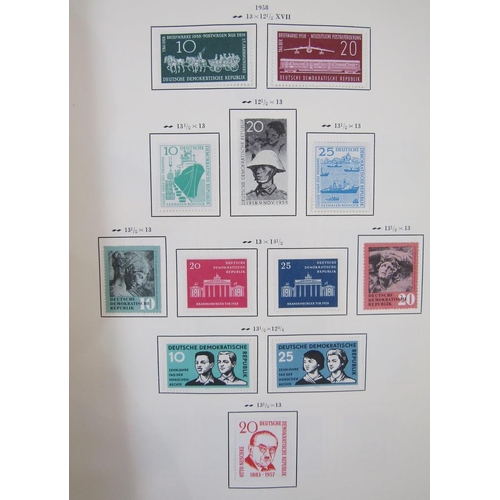 199 - East Germany: Almost complete c150 page “Tyskland” purposed album full of 1955-1970 mint definitive ... 