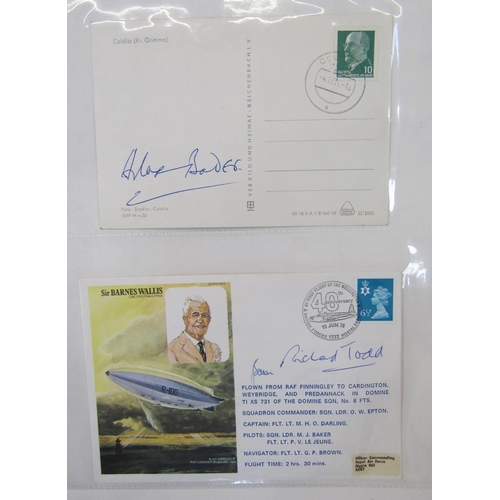 201 - GB & Br Commonwealth: KGV & QEII Royal post (2) and signed covers/cards (26) of notable people inclu... 