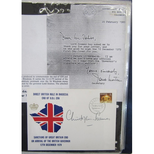 201 - GB & Br Commonwealth: KGV & QEII Royal post (2) and signed covers/cards (26) of notable people inclu... 