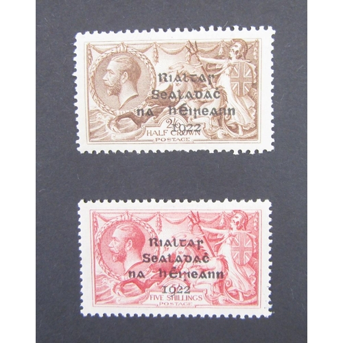 205 - Stamps of Eire: First overprinted KGV definitive issues for the Republic of Ireland up to used 1/- w... 