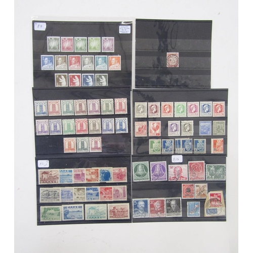 217 - Br Empire & Rest of World: Sleeve of 38 stock-cards, A to G countries, ex-dealer, of mint and used, ... 