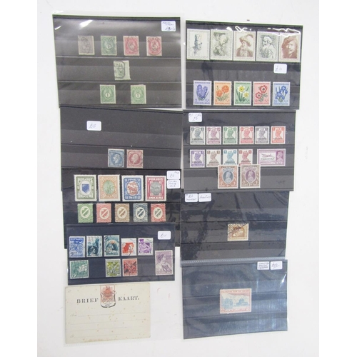 218 - Br Empire & Rest of World: Sleeve of 33 stock-cards, H-P countries, ex dealer, of mint and used, 185... 