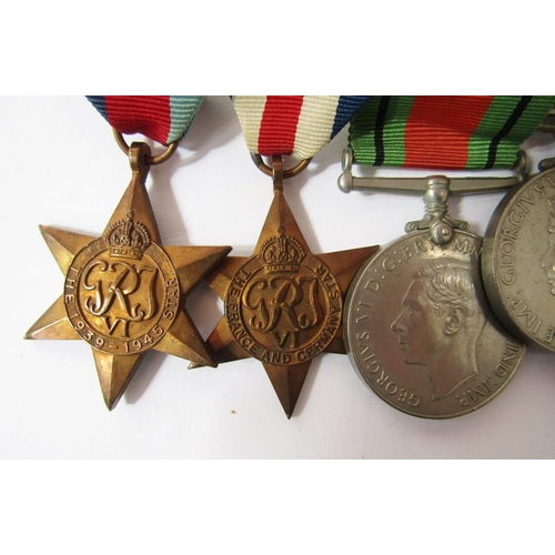 221 - WWII full size and miniature medal group, comprising 1939-45 Star, France and Germany Star, War Meda... 