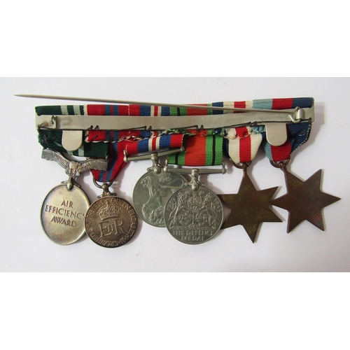 221 - WWII full size and miniature medal group, comprising 1939-45 Star, France and Germany Star, War Meda... 